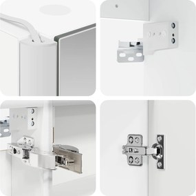 vidaXL Σετ Ντουλαπιών Μπάνιου 5 pcs Λευκό Επεξεργασμένο Ξύλο