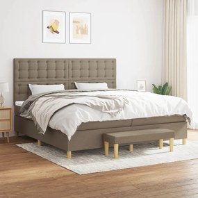 ΚΡΕΒΑΤΙ BOXSPRING ΜΕ ΣΤΡΩΜΑ TAUPE 200X200 ΕΚ. ΥΦΑΣΜΑΤΙΝΟ 3137505