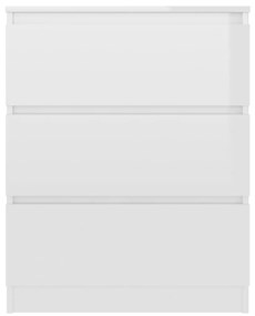 vidaXL Συρταριέρα Γυαλιστερό Λευκό 60x35x76 εκ. Επεξεργασμένο Ξύλο