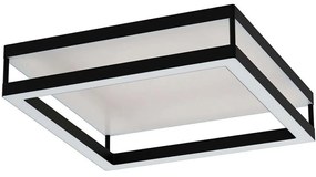 Φωτιστικό Οροφής - Πλαφονιέρα Macellara 390018 45x45x15cm Led Black-White Eglo Ατσάλι,Πλαστικό