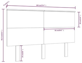 vidaXL Κεφαλάρι Κρεβατιού Λευκό 184x6x82,5 εκ. Μασίφ Ξύλο Πεύκου