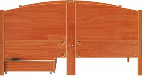 vidaXL Σκελετός Κρεβ. Χωρίς Στρώμα Καφέ Κεριού 150x200 εκ Μασίφ Πεύκο
