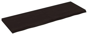 vidaXL Ράφι Τοίχου Σκούρο Καφέ 120x40x(2-4) εκ. Επεξ. Μασίφ Ξύλο Δρυός