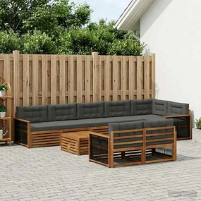 vidaXL Σειρά Καναπέ Εξωτερικού με μαξιλάρι 9 pcs