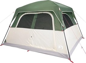 vidaXL Σκηνή Οικογενειακή 6 Ατόμων Αδιάβροχη Πράσινη