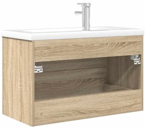 vidaXL Σετ Επίπλων Μπάνιου 2 Τεμαχίων Sonoma Δρυς Επεξεργασμένο Ξύλο