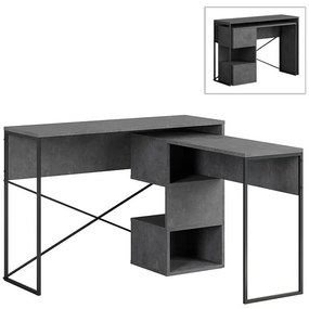 Γραφείο Εργασίας Πολυμορφικό Badau 0241562 110x37,2x77cm Retro Grey