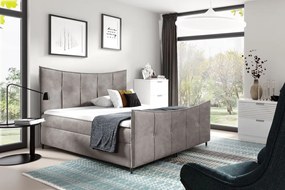 Επενδυμένο κρεβάτι Bergamo Lux-Gkri-200 x 200