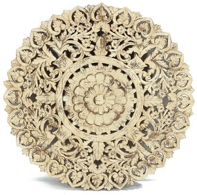 Artekko Jucsup Πάνελ Ξύλινο Σκαλιστό (90x3x90)cm Artekko 995-0440