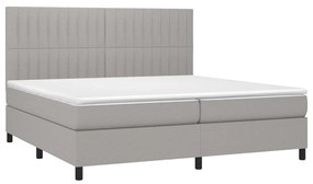 ΚΡΕΒΑΤΙ BOXSPRING ΜΕ ΣΤΡΩΜΑ ΑΝΟΙΧΤΟ ΓΚΡΙ 200X200 ΕΚ. ΥΦΑΣΜΑΤΙΝΟ 3141961