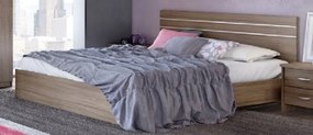 Κρεβάτι Νο1 160x190 Υπέρδιπλο Μελαμίνης Μόκα ΣΒ9-1-24