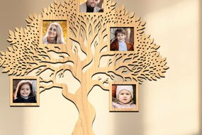 Intra απο ξύλο plywood Χρώμα wenge 3mm-4mm πάχος - Οικογενειακό δέντρο Κορνίζα φωτογραφιών Δίασταση 20x25 cm INTRAFABR-46923029