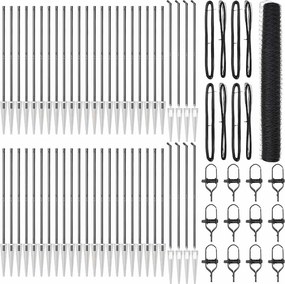 vidaXL Στύλος Περιφράξεων Γκρι 100 x 1,4 μ (36 χλστ. δίχτυ)