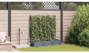 vidaXL Ζαρντινιέρες κήπου Ανοιχτό γκρι 120 x 40 x 126 cm Ατσάλι