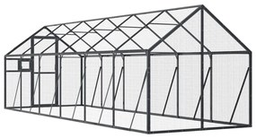 vidaXL Κλουβί Ανθρακί 1,79 x 6 x 1,85 μ. από Αλουμίνιο