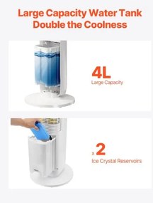 VEVOR 40" Oscillating Tower Fan 24H Timer 23.3ft/s Velocity with Remote Control