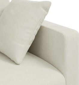 vidaXL Καναπές Κρεμ 138 x 78 x 80 εκ Βελούδο