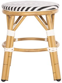 ΣΚΑΜΠΟ ΑΛΟΥΜΙΝΙΟΥ CHINO HM6285.03 BAMBOO LOOK-TEXTILENE ΛΕΥΚΟ-ΜΑΥΡΟ Φ36x46Υεκ. (1 Τεμμάχια)