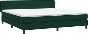 vidaXL Box Spring κρεβάτι με στρώματα σκούρο πράσινο Βελούδινο
