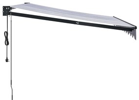 vidaXL Τέντα Πτυσσόμενη Αυτόματη Μπλε και Λευκή 3,5 x 2,5 μ.