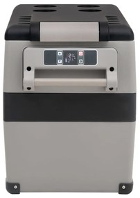 vidaXL Ψυγείο με Λαβή & Προσαρμογέα Μαύρο / Γκρι 45 Λ. από PP & PE