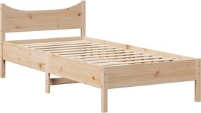 vidaXL Πλαίσιο Κρεβατιού με Συρτάρια 75x190εκ. Μασίφ Πεύκο