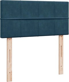 vidaXL Κρεβάτι Boxspring με Στρώμα Σκούρο Μπλε 80 x 200 εκ. Βελούδινο