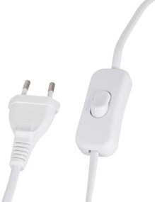 GloboStar® MOUSE 00676 Vintage Επιτραπέζιο Φωτιστικό Πορτατίφ Λαμπατέρ Μονόφωτο με Ντουί 1 x E14 AC 230V Λευκό Πλαστικό Μ13 x Π4 x Υ7cm