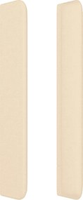 vidaXL Κρεβάτι Boxspring με Στρώμα Κρεμ 180x200 εκ. Υφασμάτινο