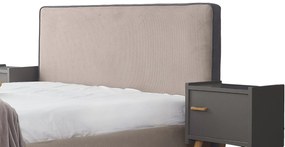 Επενδυμένο Κρεβάτι Ritz-Mocca-160 x 200-Χωρίς μηχανισμό ανύψωσης