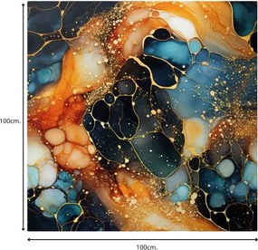 Πίνακας σε καμβά "Universal Texture Abstract" Megapap ψηφιακής εκτύπωσης 100x100x3εκ.