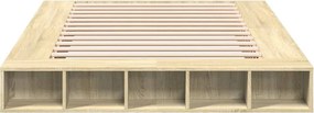 vidaXL Πλαίσιο Κρεβατιού Sonoma Δρυς 160x200 εκ. Επεξεργασμένο Ξύλο