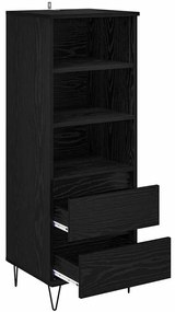 vidaXL Highboard Μαύρη Οξυά 40 x 36 x 110 εκ. Επεξεργασμένο ξύλο
