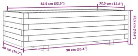 ΖΑΡΝΤΙΝΙΕΡΑ ΚΗΠΟΥ ΛΕΥΚΗ 90X40X26,5 ΕΚ. ΑΠΟ ΜΑΣΙΦ ΞΥΛΟ ΠΕΥΚΟΥ 847334