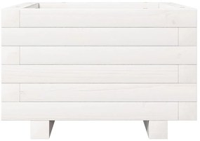vidaXL Ζαρντινιέρα Κήπου Λευκή 40x40x26,5 εκ. από Μασίφ Ξύλο Πεύκου