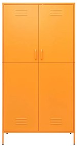 vidaXL Ντουλάπα Μουσταρδί 90 x 50 x 180 εκ. από Ατσάλι