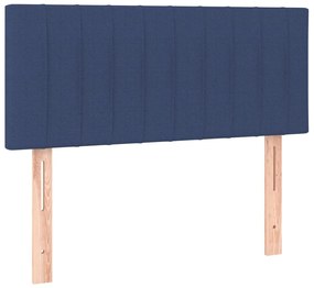 vidaXL Κρεβάτι Boxspring με Στρώμα Μπλε 80x200 εκ. Υφασμάτινο