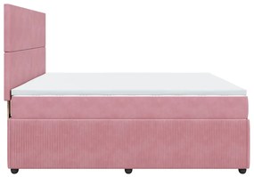 ΚΡΕΒΑΤΙ BOXSPRING ΜΕ ΣΤΡΩΜΑ ΡΟΖ 180X200 ΕΚ. ΒΕΛΟΥΔΙΝΟ 3292405