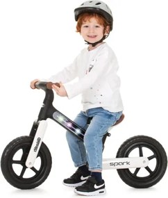 Spark Loopfiets met Lichteffect 12 Inch Junior Black/White
