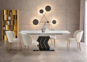 VINCENZO table white marble, leg black/gold DIOMMI V-CH-VINCENZO-ST