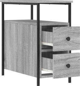 vidaXL Κομοδίνα 2 τεμ. Γκρι Sonoma 30 x 60 x 60 εκ. από Επεξεργ. Ξύλο