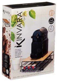 Διοργανωτής Κάψουλες Καφέ Kinvara Καφέ Μαύρο Φυσικό Μέταλλο Bamboo 21 x 57 x 8,5 cm 21 x 7,5 x 31 cm 21 x 8,5 x 31 cm