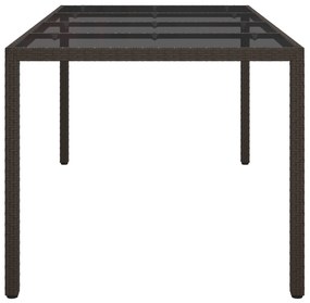 vidaXL Τραπέζι Φαγητού Κήπου Καφέ 190x90x75 εκ Πολυ Ράταν