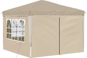 vidaXL Αυτοσχέδιο Μόρφωση 288 x 288 x 245 εκ Κρεμ Ύφασμα Όξφορντ