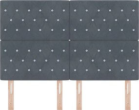 vidaXL Κεφαλάρι Σκούρο Γκρι 160 cm Βελούδο