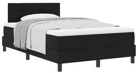 vidaXL Κρεβάτι box spring με στρώμα Μαύρο 120 x 200 cm ύφασμα