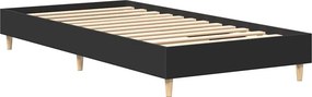 vidaXL Πλαίσιο κρεβατιού χωρίς στρώμα Μαύρο 90x200 cm