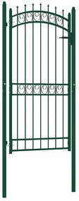Πόρτα Περίφραξης με Ακίδες Πράσινη 100 x 200 εκ. Ατσάλινη