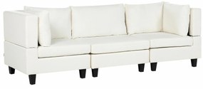 Πολυμορφικός καναπές Berwyn 1756, Άσπρο, 228x76x80cm, 61 kg, Ταπισερί, Πόδια: Πλαστική ύλη, Ξύλο: Ευκάλυπτος | Epipla1.gr