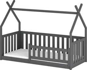 Παιδικό Κρεβάτι Σπιτάκι - BODZIO 90x180 - graphite